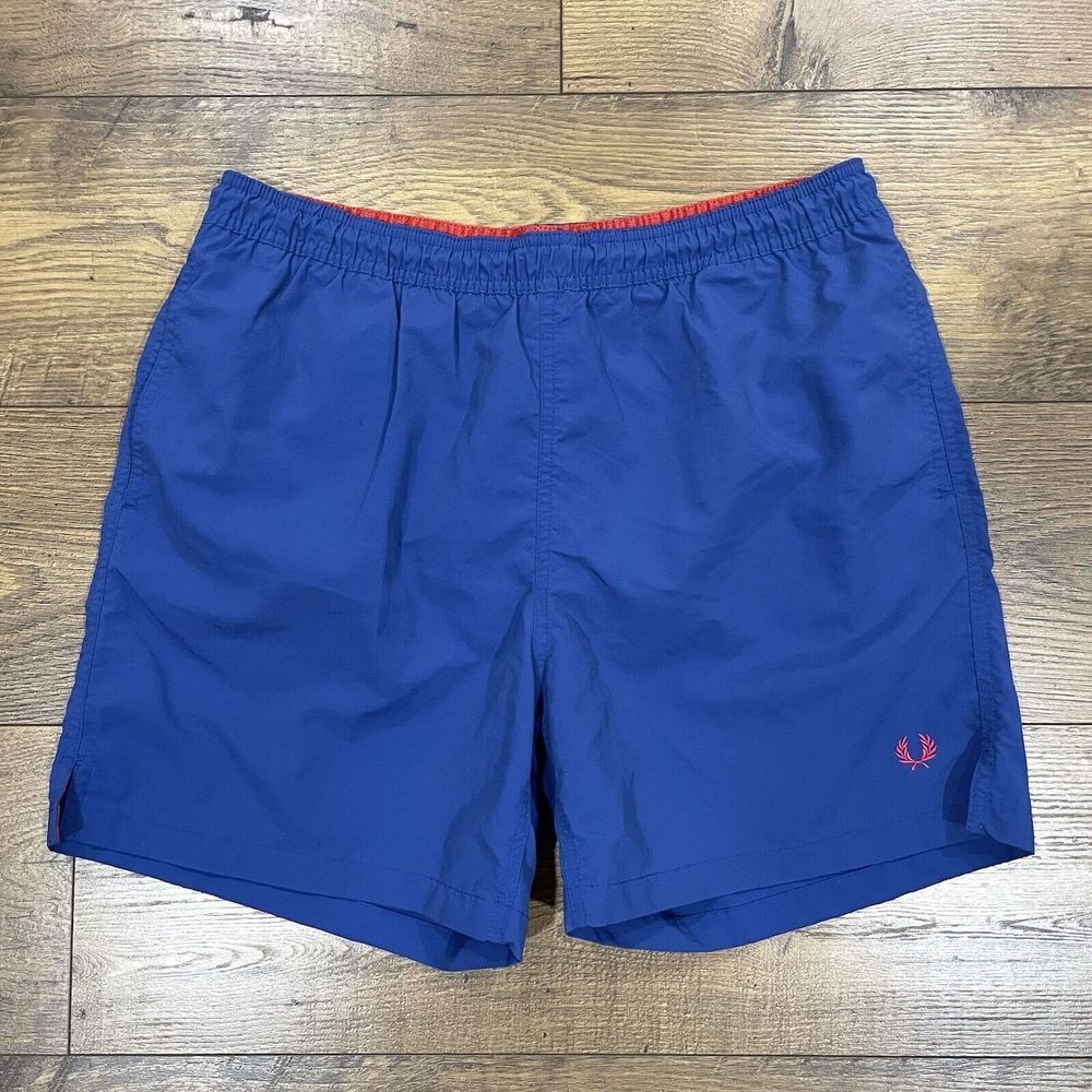 Fred Perry Blue Swim Trunks